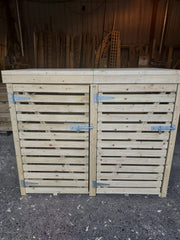 Timber wheelie bin store by Abwood