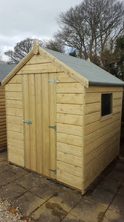 6ft x 6ft Standard Apex Garden Shed in Delux PT pressure treated timber