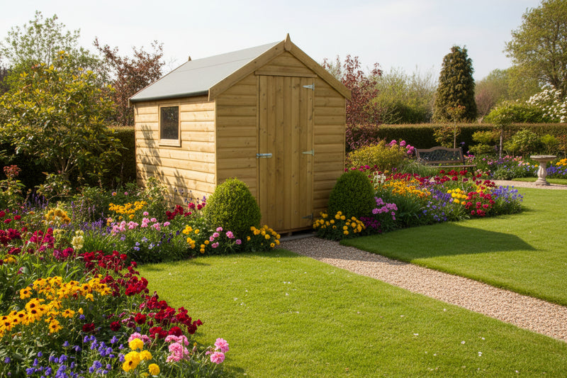 Standard Apex Garden Shed in Barrelboard pressure treated timber