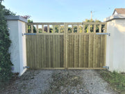 Burnaby wooden double gates by Abwood