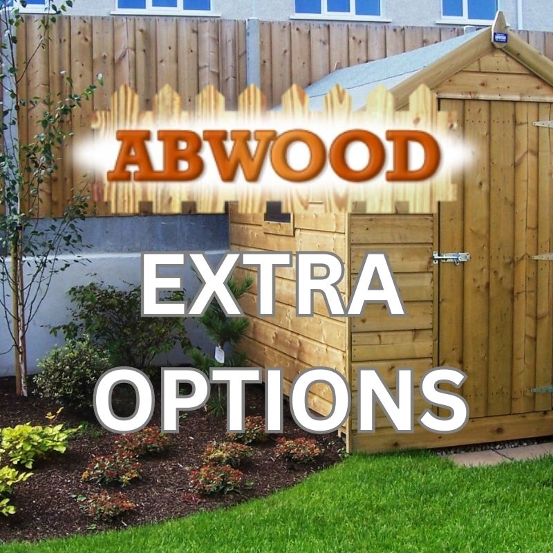 Garden shed extra options from Abwood