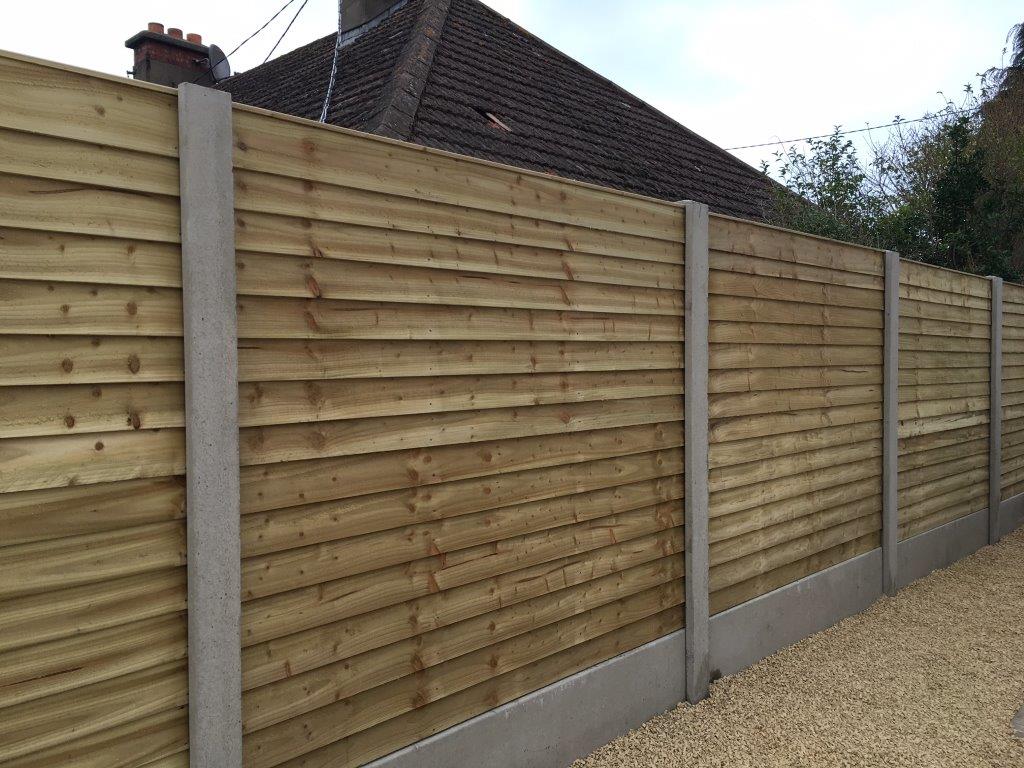 Overlap fence panel in pressure treated timber by Abwood