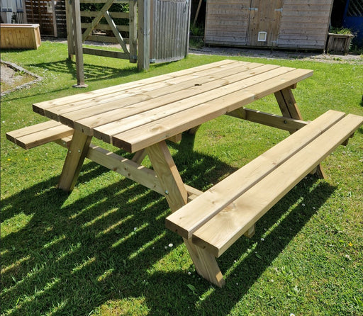 1.8m wooden picnic bench by Abwood