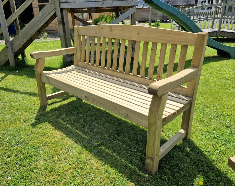 3 seater Timore wooden garden bench by Abwood