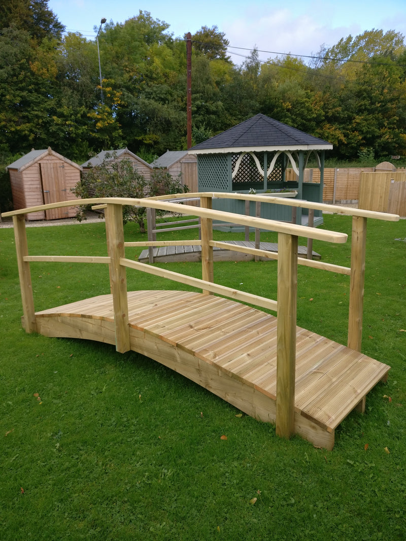 Wooden foot bridge for a garden by Abwood