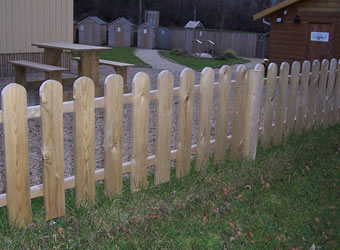 Round top cottage picket fence by Abwood