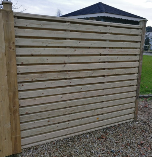 Glan hit and miss fencing on timber posts by Abwood