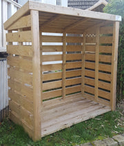 Wooden log store for firewood by Abwood
