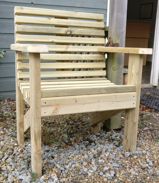 Mini rail wooden garden seat by Abwood