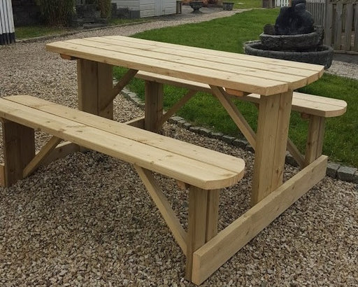 Wooden picnic bench in pressure treated timber by Abwood
