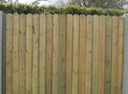 Solid cottage round top picket fencing by Abwood