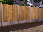 Solid cottage fencing with pointed tops by Abwood