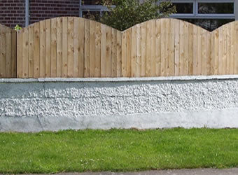 Solid arched cottage fencing by Abwood