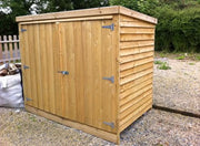 7ft x 4ft Bicycle Shed in pressure treated overlap timber with double doors