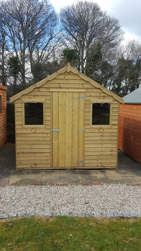 6ft x 8ft Timore Garden Shed with a window either side of the door