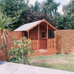 Wooden logde garden shed
