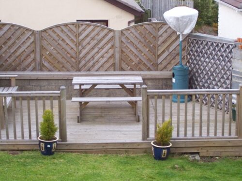 Wooden Deck with Fence
