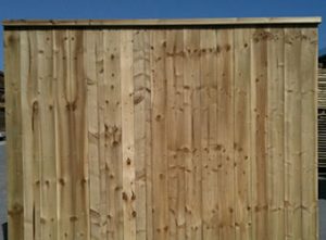 Vertical capped panel fencing